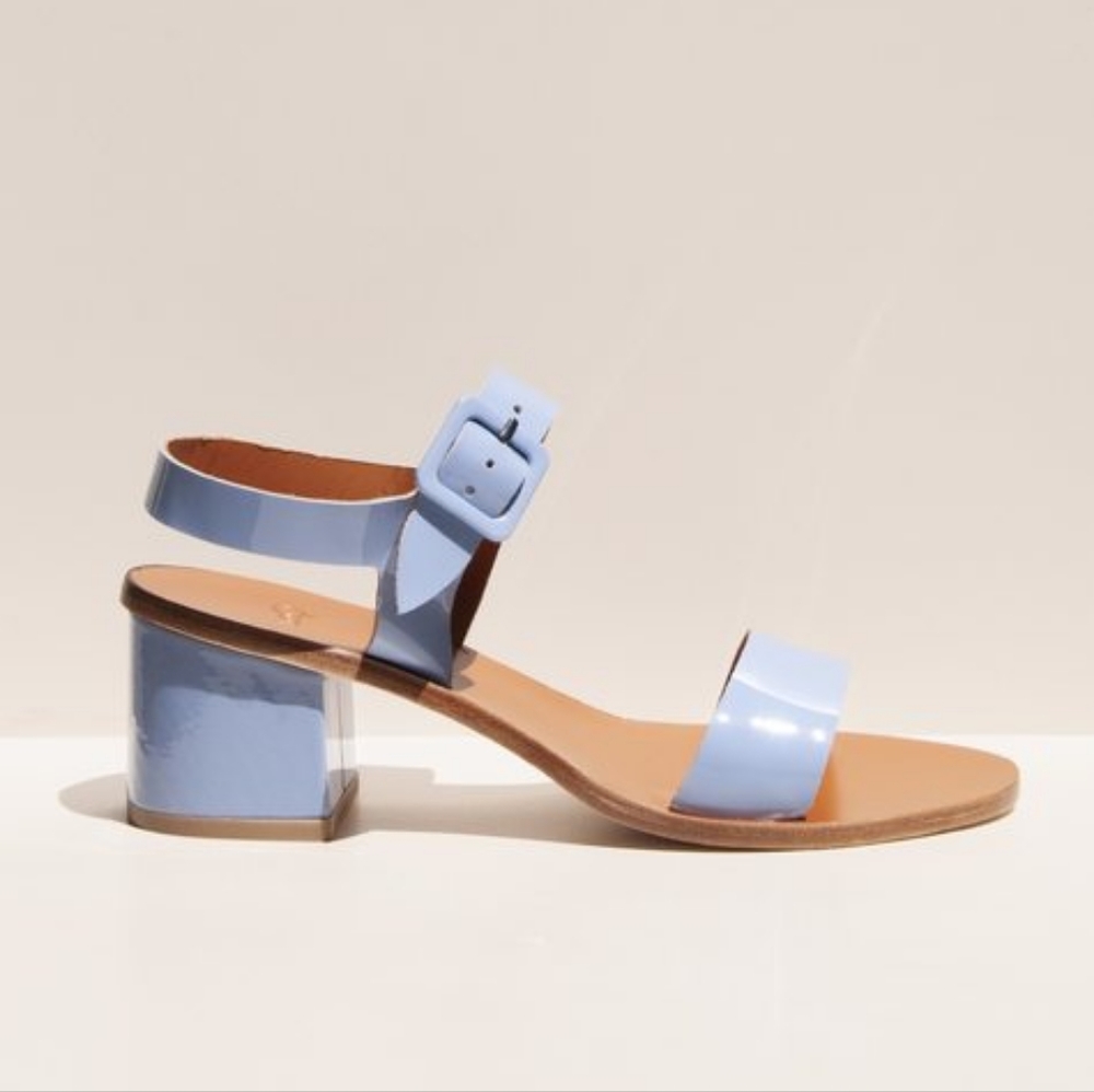 Loq Patent Leather Slingback Sandals